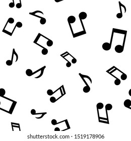 Musical notes seamless pattern. Music symbol texture.