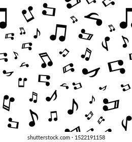 Musical notes seamless pattern. Music symbol texture.
