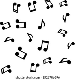 Musical notes seamless pattern. Music symbol texture.