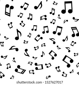 Musical notes seamless pattern. Music symbol texture.