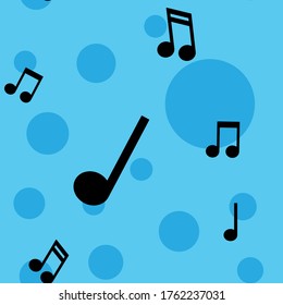 Musikalische Noten nahtloses Muster. Musiksymbole, Hintergrundtextur.