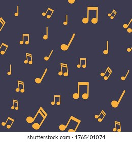 Musical notes seamless pattern. Music note texture background.