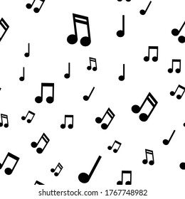 Musikalische Noten nahtloses Muster. Hintergrundmusik zum Muster der Musik.
