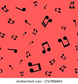 Musical notes seamless pattern. Music note texture background.