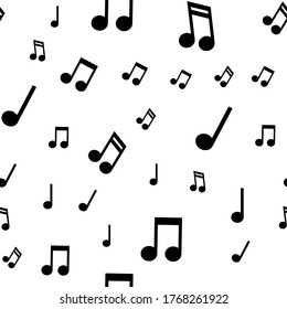 Musical notes seamless pattern. Music note texture background.