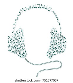 Musical Notes Shaping Headphones