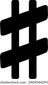 Musical Notes Sharp Note, flat vector icon for musical apps and websites