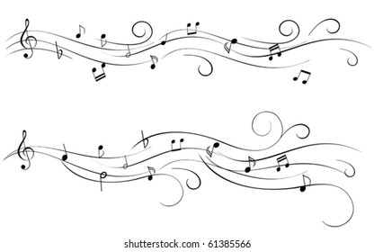 Musical notes for sheet music