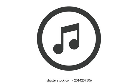 Musical notes, song, tune or tune, flat vector icon. Vector isolated flat editable illustration