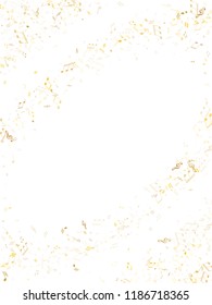 Musical notes symbols flying vector illustration. Notation melody record elements. Guitar instrument tune background. Gold melody sound notes icons.