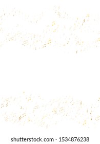 Musical notes symbols flying vector design. Notation melody record pictograms. Audio album background. Gold metallic melody sound notes.