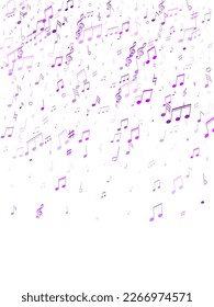 Musikalische Notensymbole auf Vektorhintergrund. Notation Melodie Schallplatte Silhouetten. Stimmt den Hintergrund der Radiowelle an. Blauer violetter Melodie-Klang weist Zeichen auf.