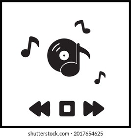 Símbolos de notas musicales Icono ilustrador de vector diseño creativo.