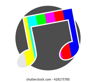 musical notes tv channels tone tune rhythm image vector
