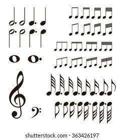 Musical notes in vector eps 10
