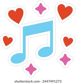 Musical Notes vector icon. Can be used for printing, mobile and web applications.