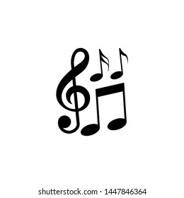 Musical notes vector icon design template