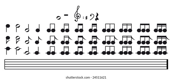Musical notes - Vector image