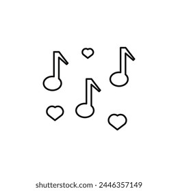musical notes vector type icon