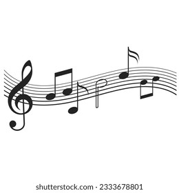 Musical  Notes.Musical Instrument Score Illustration