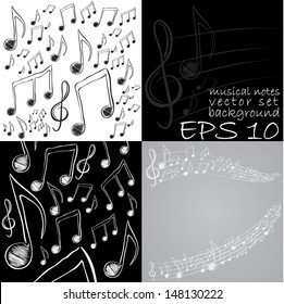 musical page. Notes background set