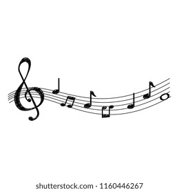 musical partiture notes icons