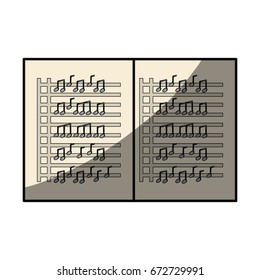 Musical partiture sheets