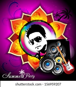 Musical Party Background Vector illustration 