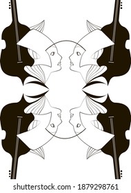 musical pattern with egypt symbols