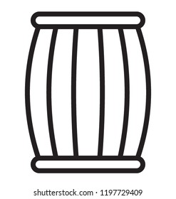 Musical percussion instrument, tabla icon vector