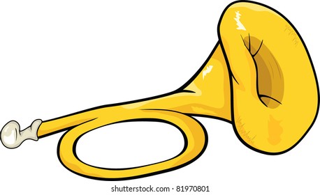 Musical pipe. Cartoon