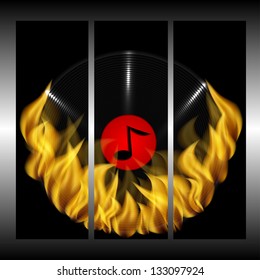 musical plate and fire