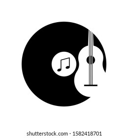 musical plate icon. Element of web icon with one color for mobile concept and web apps. Isolated musical plate icon can be used for web and mobile on white background