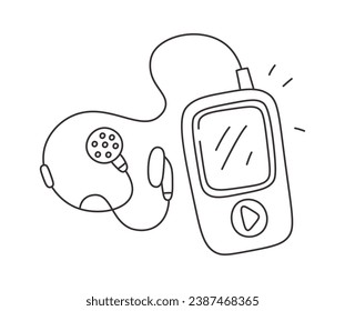 Lineare Vektorgrafik des Musikspielers