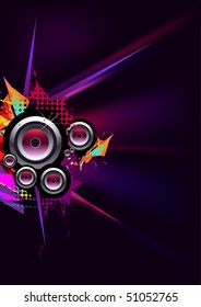 afiche musical para la fiesta