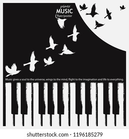 Poster Music Festival Concert Piano Keys Stock Vector (Royalty Free ...