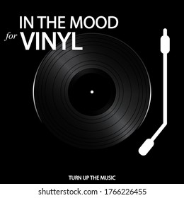 Musical poster for your design. Music elements design for card, invitation, flyer. Music background vector illustration. Vinyl record.