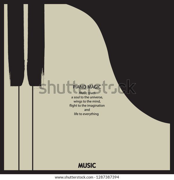 デザインに合った音楽ポスター カード 招待状 チラシなど 音楽素材のデザイン 音楽の背景のベクターイラスト 音楽ピアノのキーボード のベクター画像素材 ロイヤリティフリー