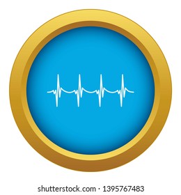 Musical pulse icon blue vector isolated on white background for any design