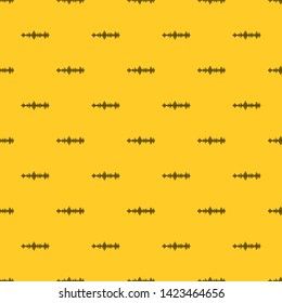 Musical pulse pattern seamless vector repeat geometric yellow for any design