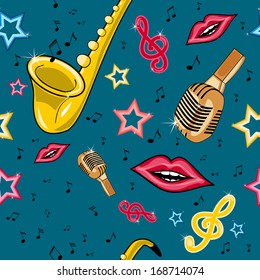 Musical retro pattern