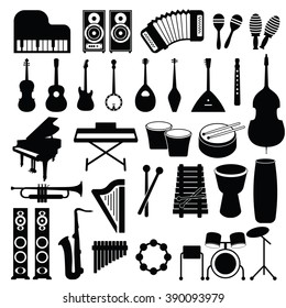 Musical set icon Vector Illustration on the white background.