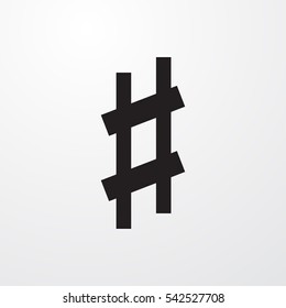 musical sharp icon illustration isolated vector sign symbol