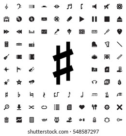 musical sharp icon illustration isolated vector sign symbol