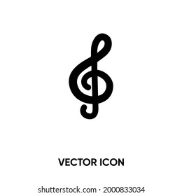 Icono de vector de signos musicales. Ilustración vectorial plana moderna y simple para sitio web o aplicación móvil.Símbolo de nota musical, ilustración de logotipo. Gráficos vectoriales perfectos para píxeles	