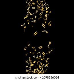 Musical Signs. Modern Background with Notes. Vector Element for Musical Poster, Banner, Advertising, Card. Minimalistic Simple Background.

