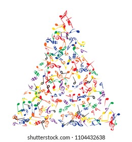 Musical Signs. Modern Background with Notes. Vector Element for Musical Poster, Banner, Advertising, Card. Minimalistic Simple Background.
