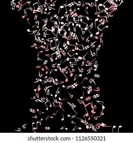 Musical Signs. Modern Background with Notes. Vector Element for Musical Poster, Banner, Advertising, Card. Minimalistic Simple Background.
