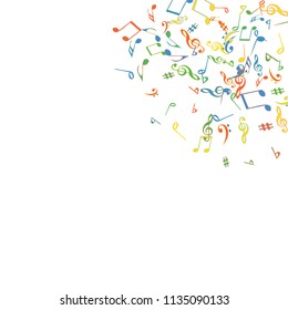 Musical Signs. Modern Background with Notes. Vector Element for Musical Poster, Banner, Advertising, Card. Minimalistic Simple Background.
