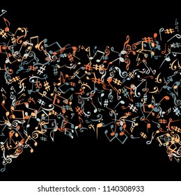 Musical Signs. Modern Background with Notes. Vector Element for Musical Poster, Banner, Advertising, Card. Minimalistic Simple Background.
